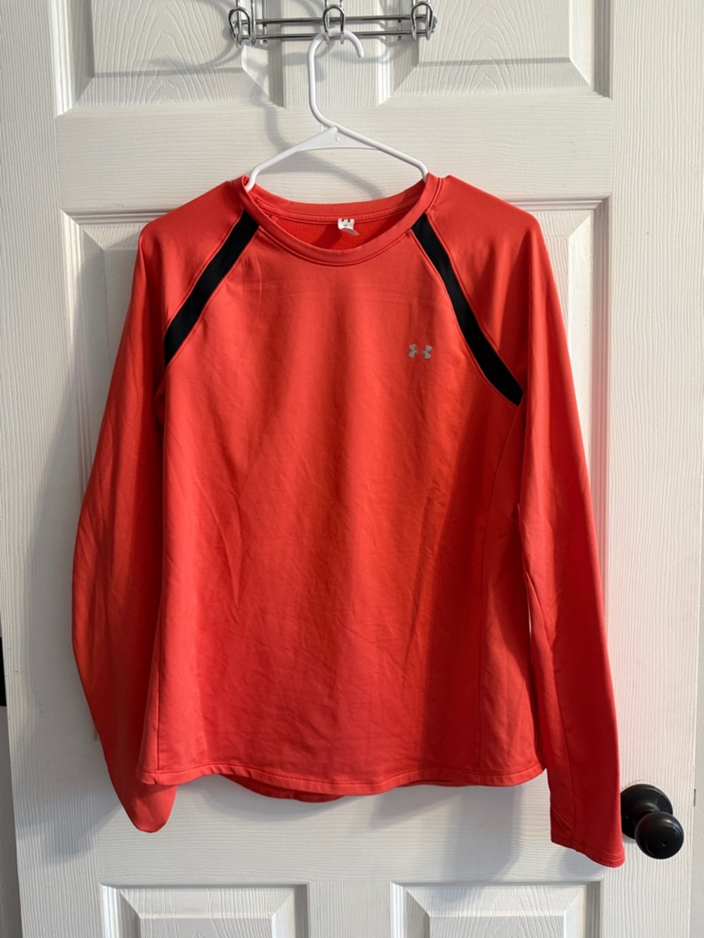 Under Armour Women’s Long-Sleeve Performance Top - Coral with Black Accents